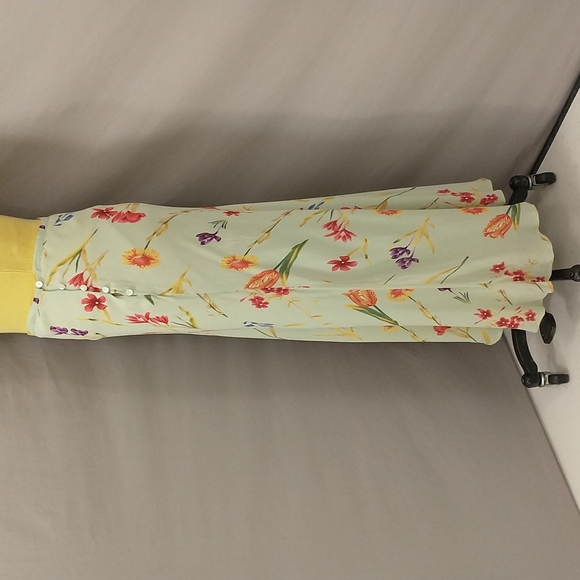 Pastel Floral Maxi Skirt Ann Taylor Spring Summer Colors Rayon Poly Bias Cut - Picture 2 of 10